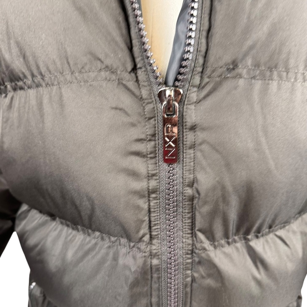 Vintage Y2K Northern Explosion NXP Black Puffer Jacket Fur Hood Youth L Women S - Picture 3 of 9